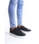 SLW166 Prestige Bağcıklı Cilt Kapitone Desenli Erkek Günlük Sneaker Ayakkabı CBT - Siyah