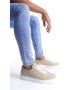 SLW165 Elite Bağcıklı Süet Erkek Günlük Sneaker Ayakkabı SBT - Krem