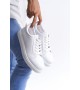 SLW165 Elite Bağcıklı Cilt Erkek Günlük Sneaker Ayakkabı CBT - Beyaz