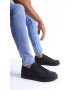 SLW165 Elite Bağcıklı Cilt Erkek Günlük Sneaker Ayakkabı CST - Siyah
