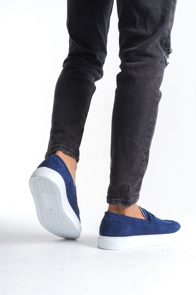 SLW180 Estilo X Bağcıksız Süet Erkek Günlük Spor Klasik Ayakkabı SBT - Lacivert