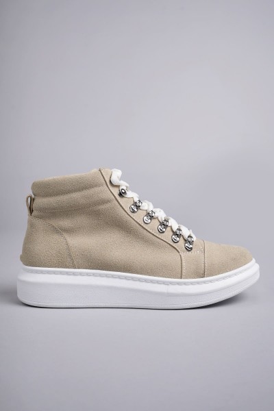 SLW206 Ottawa Bağcıklı Süet Erkek Günlük Spor Bot BT - Krem