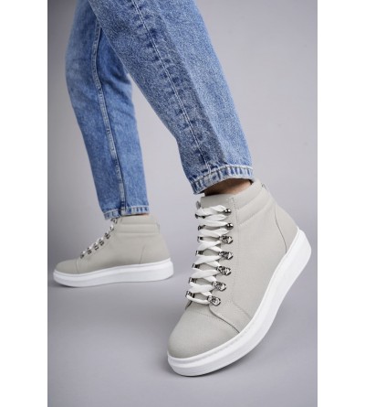 SLW206 Ottawa Bağcıklı Süet Erkek Günlük Spor Bot BT - Gri