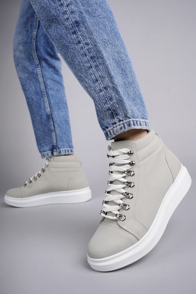 SLW206 Ottawa Bağcıklı Süet Erkek Günlük Spor Bot BT - Gri