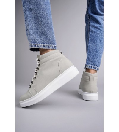 SLW206 Ottawa Bağcıklı Süet Erkek Günlük Spor Bot BT - Gri