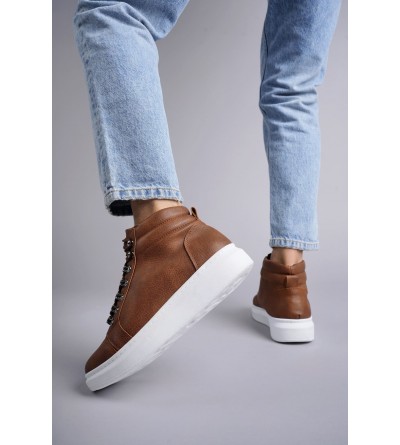 SLW206 Ottawa Bağcıklı Cilt Erkek Günlük Spor Bot BT - Taba