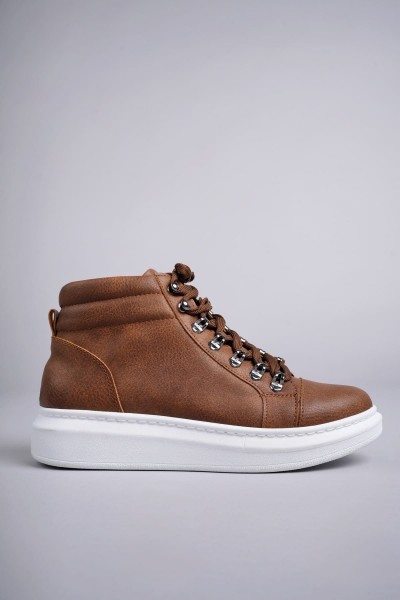 SLW206 Ottawa Bağcıklı Cilt Erkek Günlük Spor Bot BT - Taba