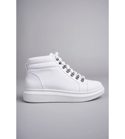 SLW206 Ottawa Bağcıklı Cilt Erkek Günlük Spor Bot BT - Beyaz