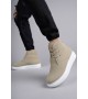 SLW207 Oslo Bağcıklı Süet Erkek Günlük Spor Bot BT - Krem