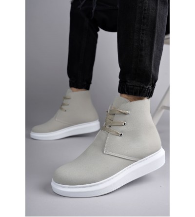 SLW207 Oslo Bağcıklı Süet Erkek Günlük Spor Bot BT - Gri