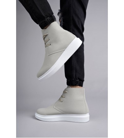 SLW207 Oslo Bağcıklı Süet Erkek Günlük Spor Bot BT - Gri