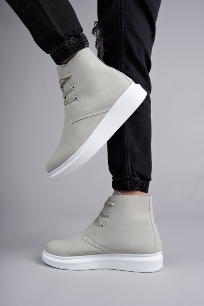 SLW207 Oslo Bağcıklı Süet Erkek Günlük Spor Bot BT - Gri