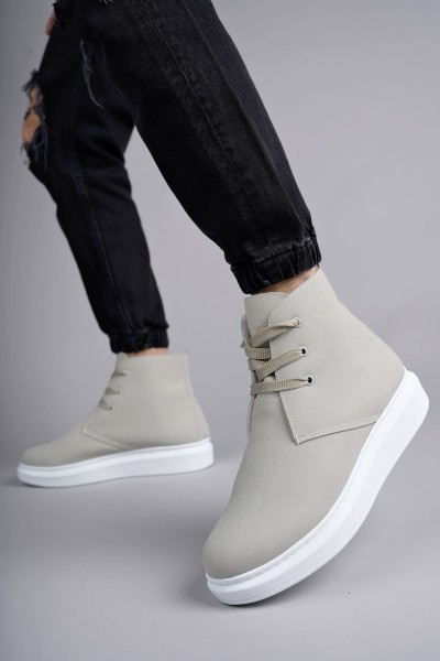 SLW207 Oslo Bağcıklı Süet Erkek Günlük Spor Bot BT - Gri