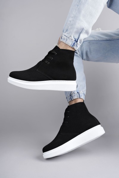 SLW207 Oslo Bağcıklı Süet Erkek Günlük Spor Bot BT - Siyah