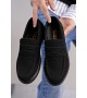 SLW180 Estilo X Bağcıksız Süet Erkek Günlük Spor Klasik Ayakkabı SST - Siyah