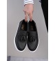 SLW153 Bloom Bağcıksız Püsküllü Cilt Erkek Günlük Spor Klasik Ayakkabı CBT - Siyah