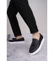 SLW153 Bloom Bağcıksız Püsküllü Cilt Erkek Günlük Spor Klasik Ayakkabı CBT - Siyah