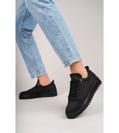 SLW152 Cool Bağcıklı Keten Erkek Günlük Spor Klasik Ayakkabı KST - Siyah SLW152 Cool Bağcıklı Keten Erkek Günlük Spor Klasik Ayakkabı KST - Siyah