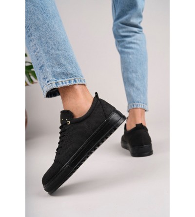 SLW152 Cool Bağcıklı Keten Erkek Günlük Spor Klasik Ayakkabı KST - Siyah SLW152 Cool Bağcıklı Keten Erkek Günlük Spor Klasik Ayakkabı KST - Siyah