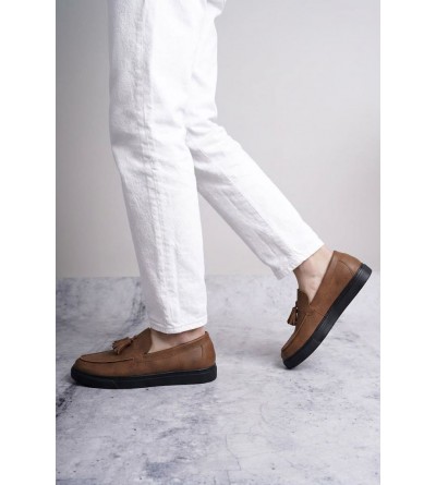 SLW153 Bloom Bağcıksız Püsküllü Cilt Erkek Günlük Spor Klasik Ayakkabı CST - Taba SLW153 Bloom Bağcıksız Püsküllü Cilt Erkek Günlük Spor Klasik Ayakkabı CST - Taba