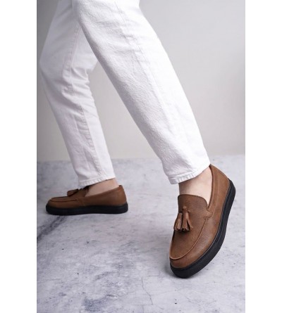 SLW153 Bloom Bağcıksız Püsküllü Cilt Erkek Günlük Spor Klasik Ayakkabı CST - Taba SLW153 Bloom Bağcıksız Püsküllü Cilt Erkek Günlük Spor Klasik Ayakkabı CST - Taba